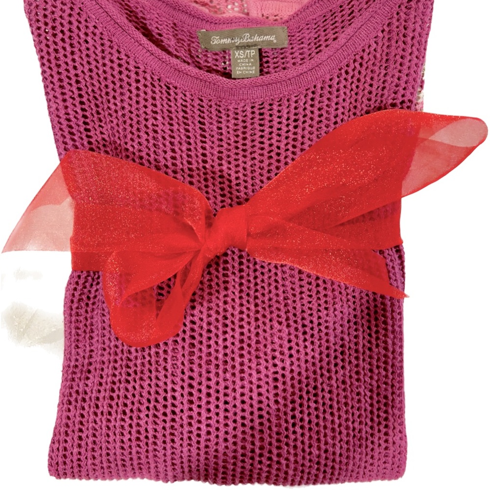 TOMMY BAHAMA CROCHETED LIKE TOP